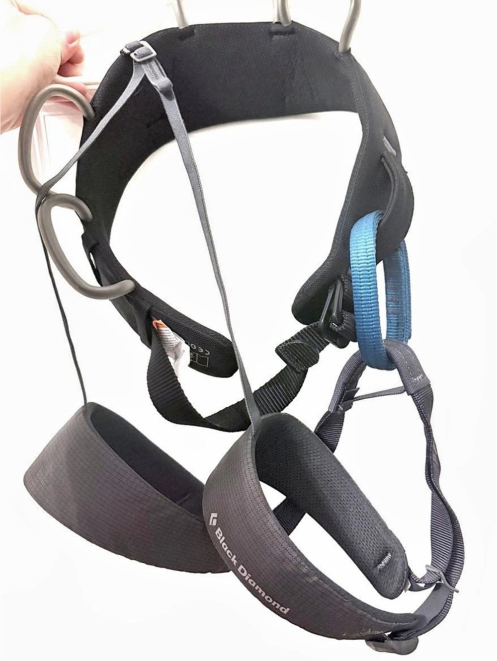 Kids Black Diamond Momentum Harness Black & Blue